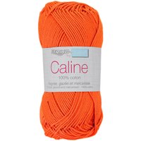 Pelote fil à tricoter Caline 50g 100% coton mercerisé - Col. 121 Orange vif - Mondial Tissus