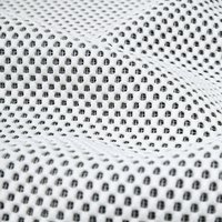 Maille 3D texturée épaisse siège blanche envers noir - Mondial Tissus