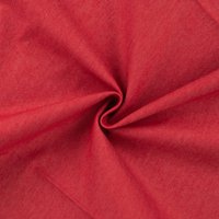 Tissu denim coton stretch uni rouge - Mondial Tissus
