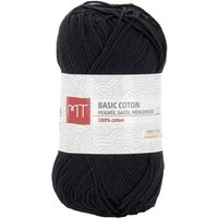 Pelote de fil à tricoter MT Basic coton noir - MT - Mondial Tissus