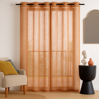 Voilage Enzo brique 140x240cm - MT - Mondial Tissus