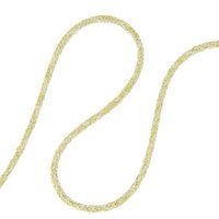Cordon coton métallisé doré blanc 2 mm - MT - Mondial Tissus