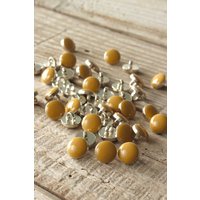 Lot de 5 boutons Chic jaune soleil 10 mm - Eglantine et Zoé - Mondial Tissus