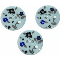 Lot de 3 boutons 25 mm multi bleu et bleu marine - Récréatys - Mondial Tissus