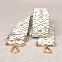 Bandoulière sangle motif ethnique vert - Mondial Tissus