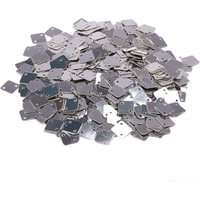 Sequin à coudre plat carré argent 7,5x7,5mm - MT - Mondial Tissus
