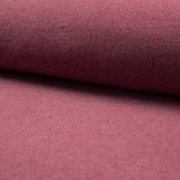 Tissu polaire coton bio duveteuse bordeaux - Mondial Tissus