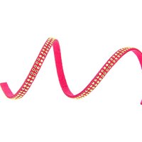 Ruban clouté double rose fuchsia 5 mm - Mondial Tissus