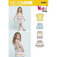 Patron new look N° 6465 ensemble fille - Newlook - Mondial Tissus
