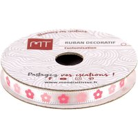 Bobine ruban satin fleurs 4m X 6 mm - MT - Mondial Tissus