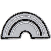 Écusson arc-en-ciel réfléchissant gris - Mondial Tissus