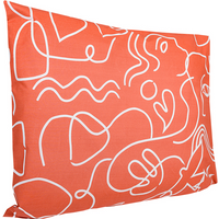 Taie 60x60cm visage formes terracotta - MT - Mondial Tissus