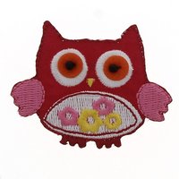Écusson thermocollant chouette rouge - Frou Frou - Mondial Tissus