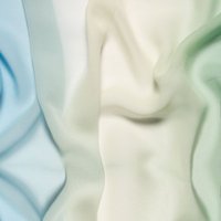 Tissu satin poly couleur dégradé vert bleu - Mondial Tissus