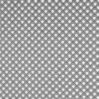 Tissu rideau Ibiza lin mélangé blanc imprimé éventails noir - 140 cm - Linder - Mondial Tissus