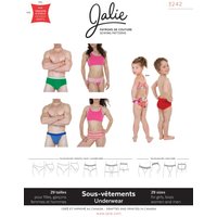 Patron Jalie 3242 sous-vêtement slip culotte boxer femme homme kids - Jalie - Mondial Tissus