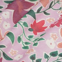 Tissu bachette Botanique mauve - MT - Mondial Tissus