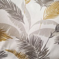 Tissu bachette épais palme moutarde - Mondial Tissus