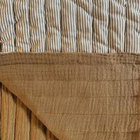 Tissu matelassé rayures ocre et écru envers ocre - DOMOTEX - Mondial Tissus