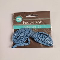Cordon spaghetti 7 mm x 2 m bleu motif pois - Frou Frou - Mondial Tissus