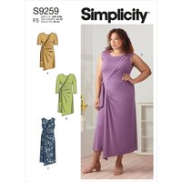 Patron Simplicity S9259.F5 - Robe Tunique En Maille Croisée 46 - 54 - Simplicity - Mondial Tissus