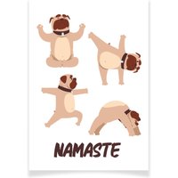 Planche de tatouages textiles Namaste carlin - Textile Tattoo - Mondial Tissus