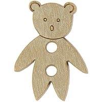 Bouton bois nounours 19mm 2 trous (3 pièces) - MT - Mondial Tissus