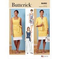 Patron Butterick B6882F5 Robe,Veste,Pantalon,Top Femme 44-52 - Butterick - Mondial Tissus