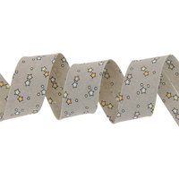 Biais gris étoiles - Mondial Tissus