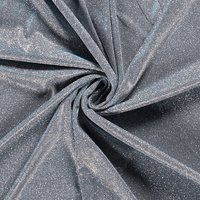 Tissu pailleté stretch envers satiné bleu clair - Mondial Tissus