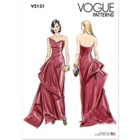Patron V2131U5 robe sans bretelle pour femme du 44 au 52 - Vogue - Vogue - Mondial Tissus