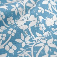 Tissu coton épais floral bleu - MT - Mondial Tissus