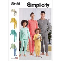 Patron Simplicity S9455 - Pantalon Haut En Tricot Femme, Homme Enfant Tp - G/Tp - Tg - Simplicity - Mondial Tissus