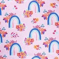 Tissu jersey coton bio arc en ciel rose Albstoffe - Albstoffe - Mondial Tissus
