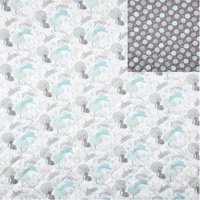 Tissu matelassé imprimé lapin des champs bleu - Mondial Tissus