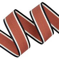 Ruban sergé tricolore 25mm brique - MT - Mondial Tissus