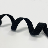 Galon bordé 15mm noir - Mondial Tissus