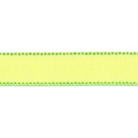 Ruban gros grain à bordures 6 mm anis et jaune - Frou Frou - Mondial Tissus