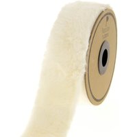 Ruban fausse fourrure écru 50mm - MT - Mondial Tissus