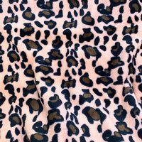 Tissu douillette imprimé léopard rose clair - Mondial Tissus