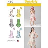 Patron Simplicity S1456.Hh - Robe Fille Avec Choix Corsages Chapeau 3 - 6 Ans - Simplicity - Mondial Tissus