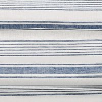 Tissu épais rayures horizontales Baya écru et bleu - Linder - Mondial Tissus