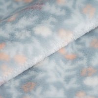 Tissu douillette fleurs champêtre vert - MT - Mondial Tissus