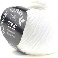 Pelote de fil à tricoter Gong blanc optique 130 m - Plassard - Plassard - Mondial Tissus