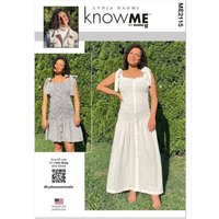Patron Know Me ME2115Y5 robe à smocks femme 46-54 - Know Me - Mondial Tissus