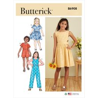 Patron Butterick B6908A Robe,Combinaison,Vêtement de nuit Bébé 127-155 - Butterick - Mondial Tissus