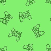 Maille french terry imprimée néon gamer jaune - Mondial Tissus