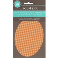 Thermocollant genou/coude vichy orange 7.4 x 9.6 cm - Frou Frou - Mondial Tissus