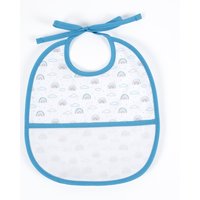 Bavoir 6 mois à broder motif arc-en-ciel - bleu - DMC - Mondial Tissus