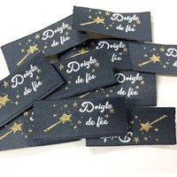 Lot de 10 étiquettes tissées Doigts de Fée - MT - Mondial Tissus